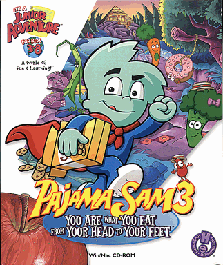 Pajama Sam 3 - You Are What You Eat From Your Head to Your Feet. - Box